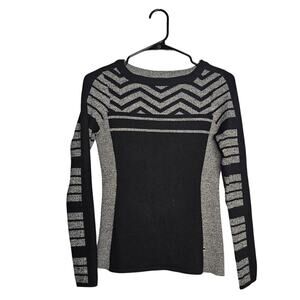 Smartwool ski ninja pullover sweater black and gray women's xs Wool blend